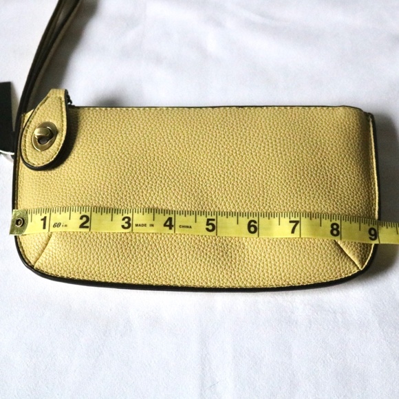 NWT Joy Susan MIni Crossbody Wristlet Clutch Yellow Spring - Picture 10 of 11
